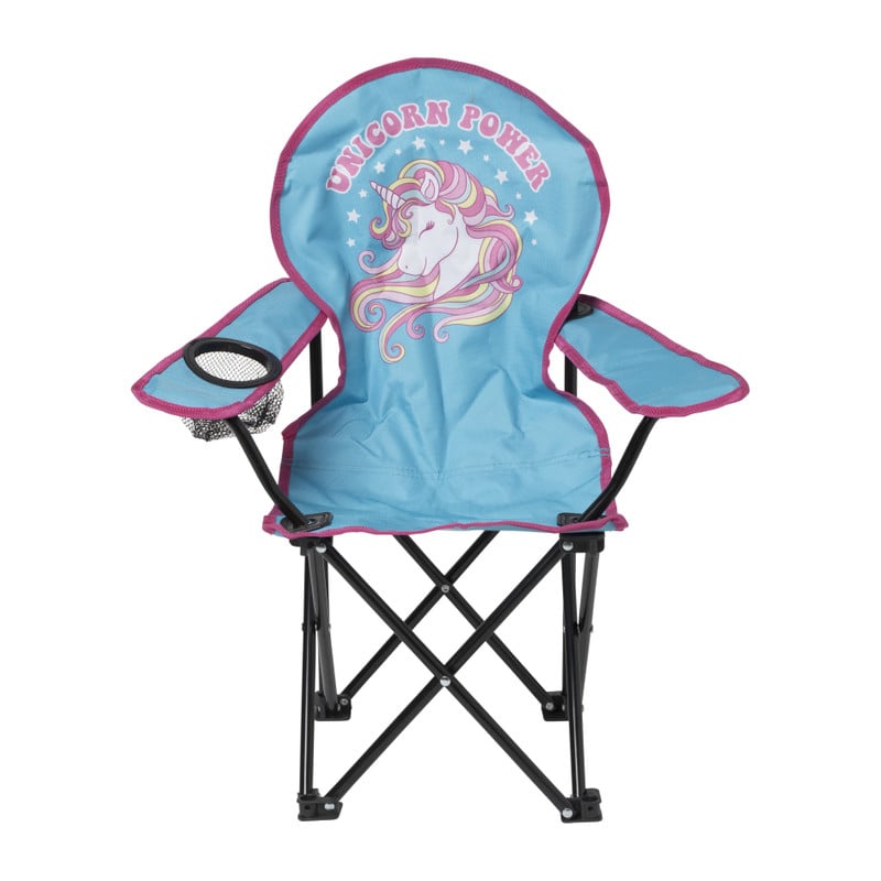 Kids campingstoel unicorn - 66x55x32 cm