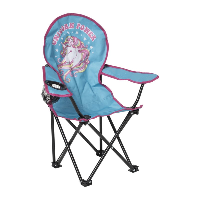 Kids campingstoel unicorn - 66x55x32 cm