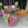 Hangstoel knoet - roze - ø80x100 cm