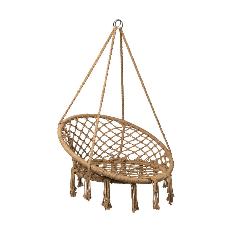 Hangstoel knoet - bruin - ⌀80x100 cm 