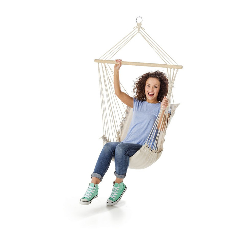 Hangstoel aan stok - wit