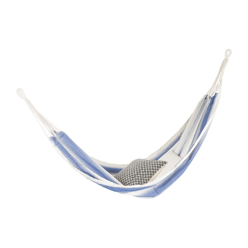 Hangmat stripes - blauw wit