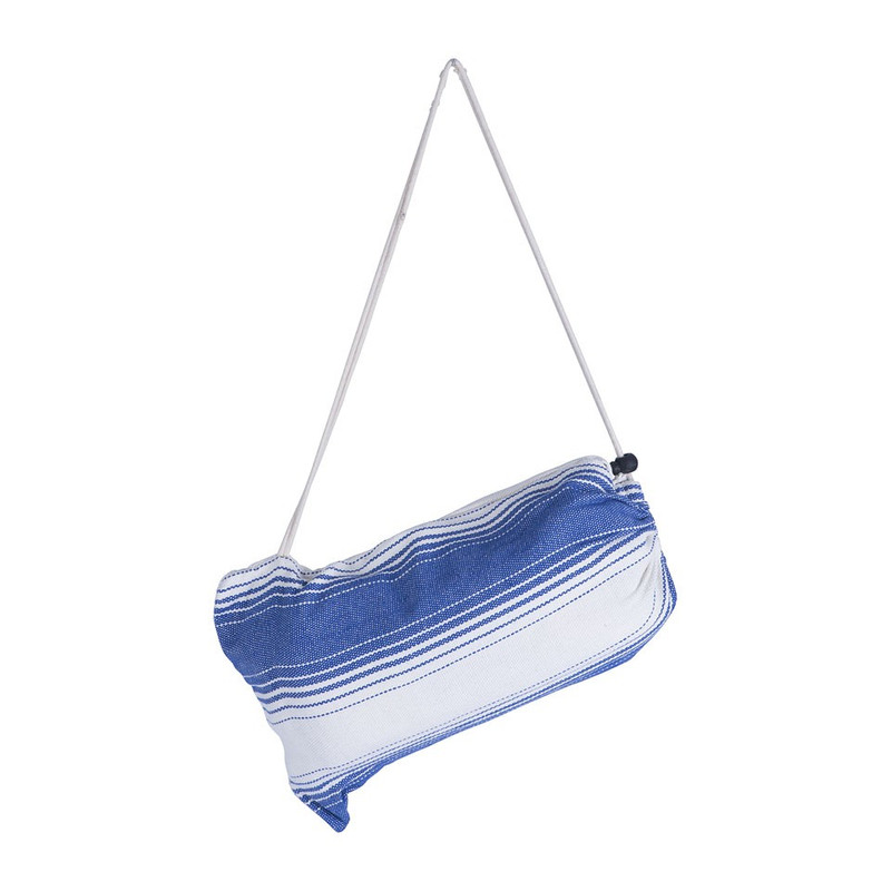 Hangmat stripes - blauw wit