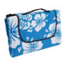 Strand/picknickplaid flowers - blauw