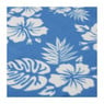 Strand/picknickplaid flowers - blauw