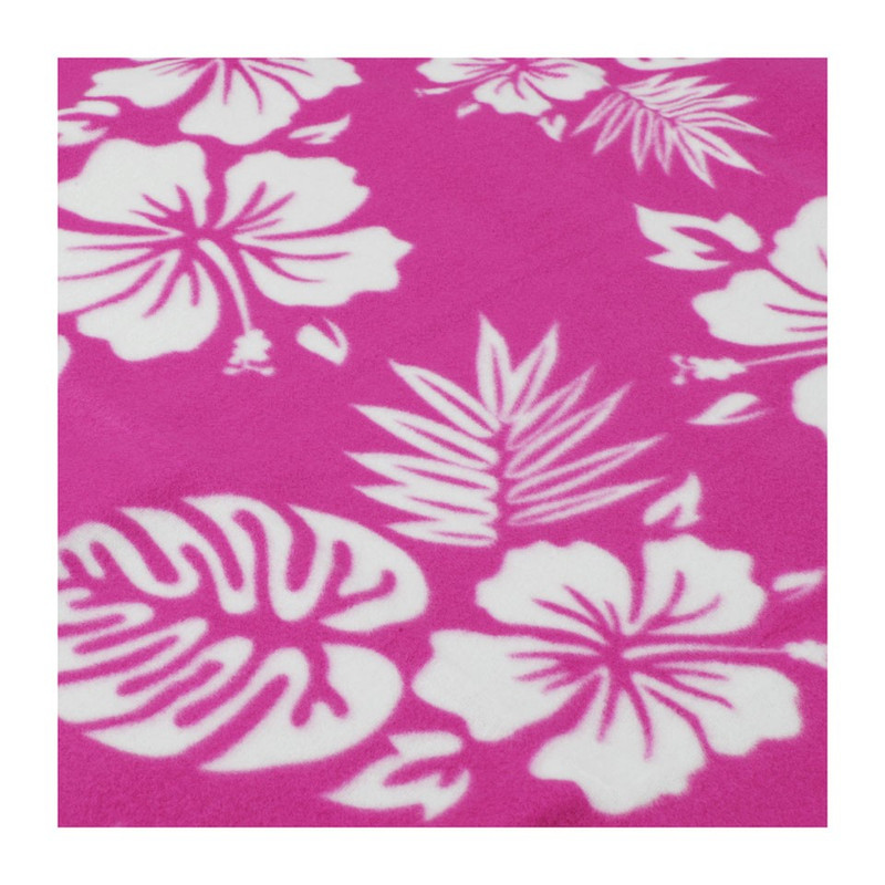 Strand/picknickplaid flowers - roze