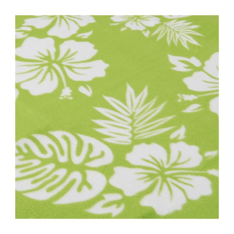 Strand/picknickplaid flowers - groen