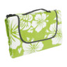 Strand/picknickplaid flowers - groen