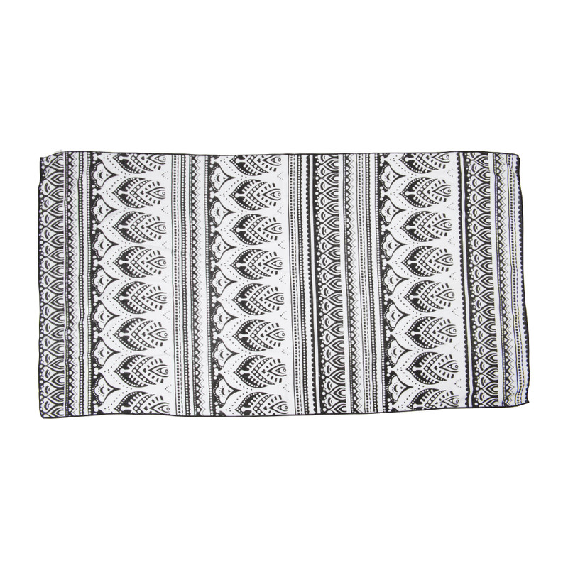 Strandlaken indian black - zwart/wit - 180x100 cm