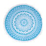 Beachplaid rondo  indian blue - blauw - 145 cm