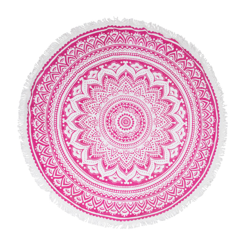 Beachplaid rondo  indian fuchsia - roze - 145 cm