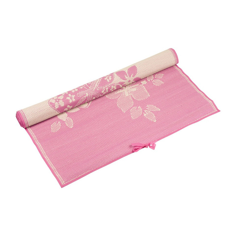 Camping/picknickmat bloem - 120x180 cm - roze