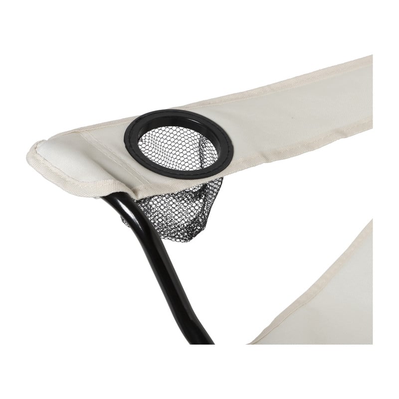 Campingstoel opvouwbaar - wit - 80x75x50 cm