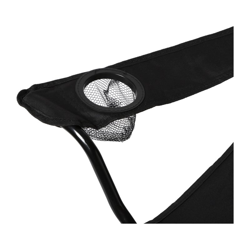 Opvouwbare campingstoel - zwart - 80x75x50 cm