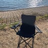 Opvouwbare campingstoel - zwart - 80x75x50 cm