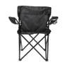 Opvouwbare campingstoel - zwart - 80x75x50 cm