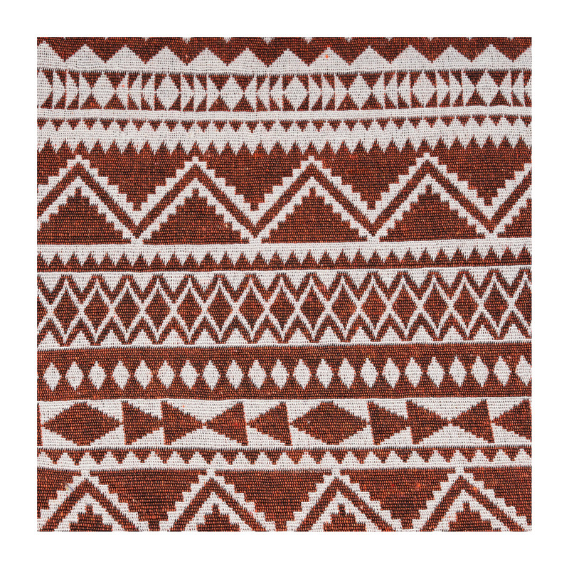 Picknickplaid aztec - roestbruin - 140x140 cm 
