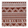 Picknickplaid aztec - roestbruin - 140x140 cm 