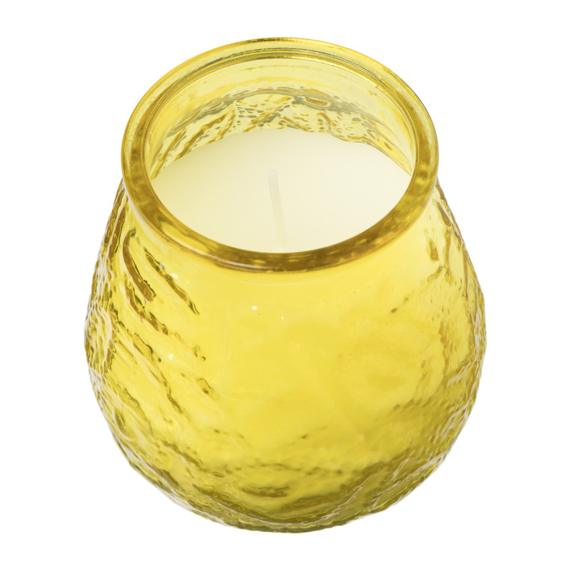 Citronella kaars in glas - diverse kleuren - ø9x9.8 cm