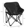 Kids campingstoel compact - zwart - 50x50x40 cm