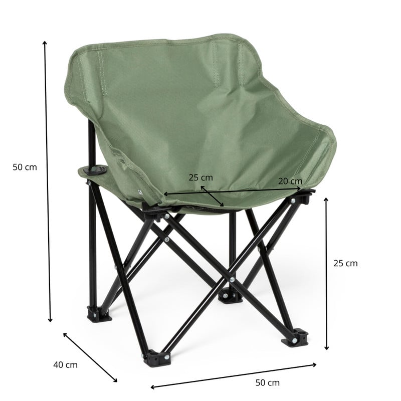 Kids campingstoel compact - groen - 50x50x40 cm