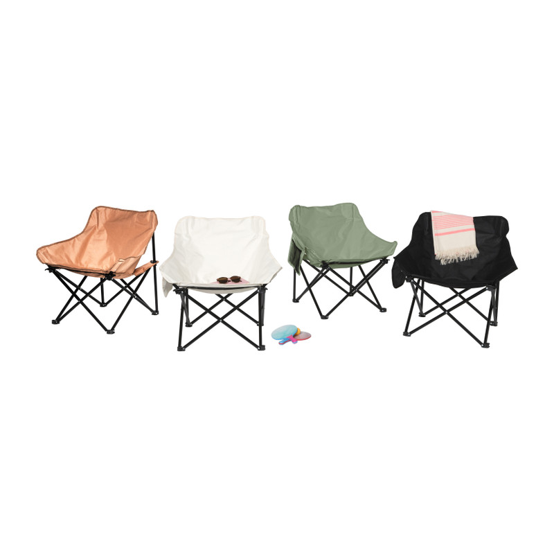 Campingstoel compact - wit - 65x62x55 cm