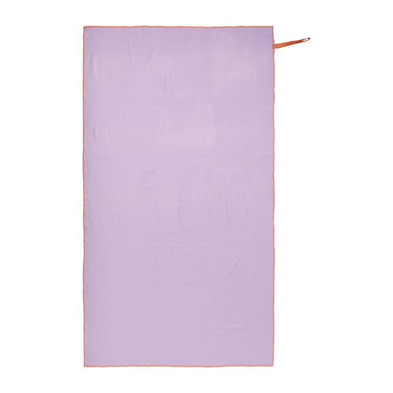 Microvezel handdoek - lila/oranje - 100x180 cm