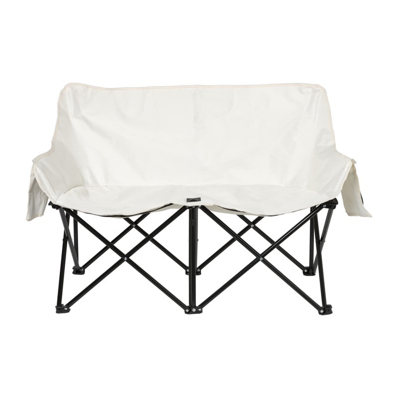 Campingbank compact - 2 zits - wit 