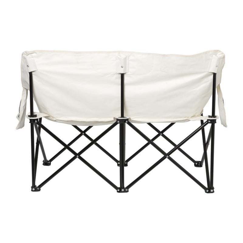Campingbank compact - 2 zits - wit 