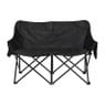 Campingbank compact - 2 zits - zwart 