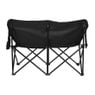 Campingbank compact - 2 zits - zwart 