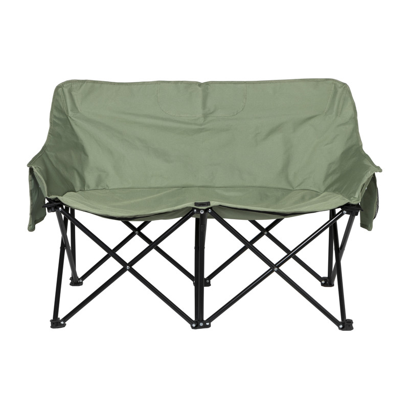 Campingbank compact - 2 zits - groen