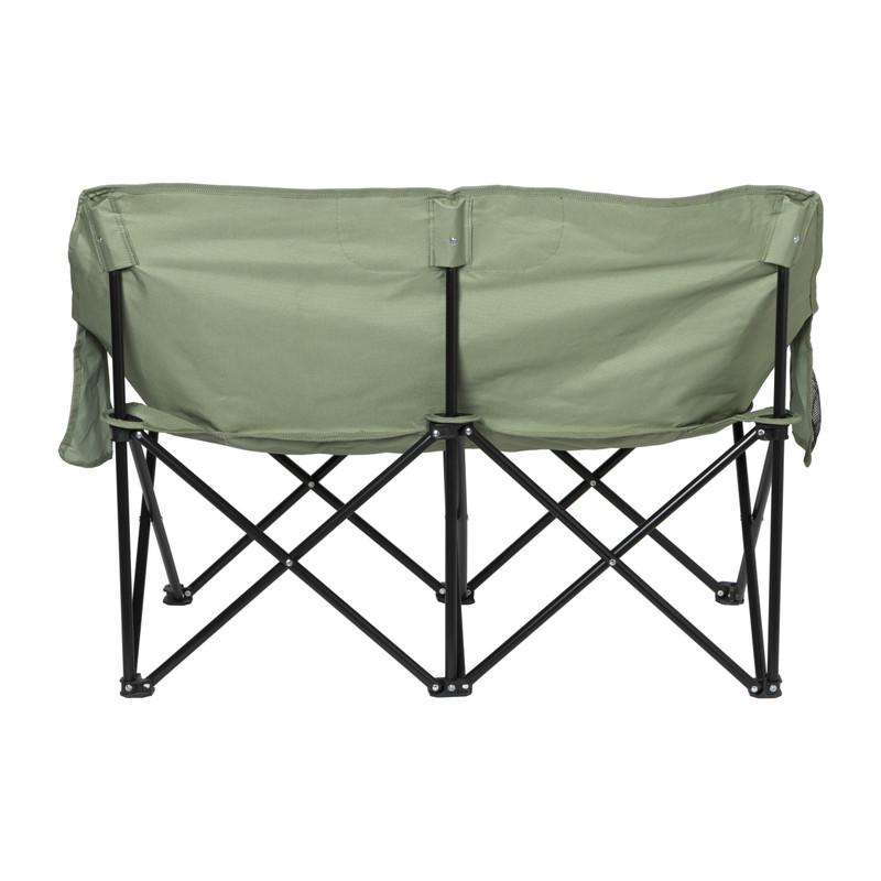 Campingbank compact - 2 zits - groen
