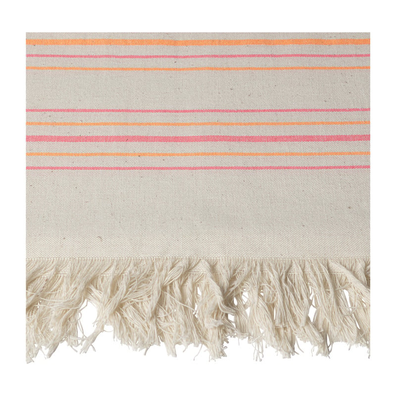 Hamamdoek Ilona - beige/oranje/roze - 90x150 cm