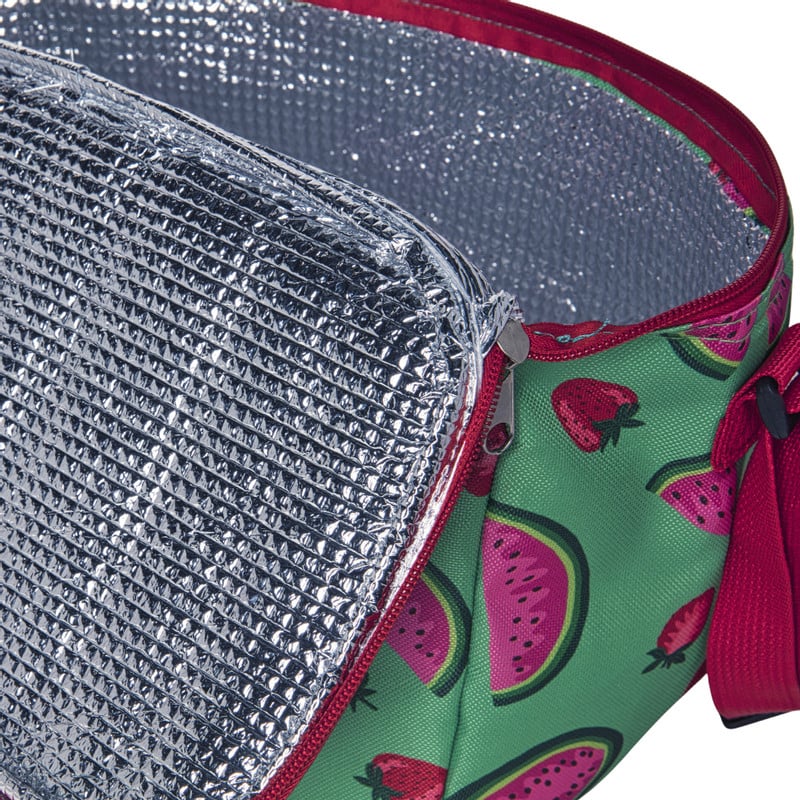 Koeltas watermeloen - groen/roze - 26x21x16 cm