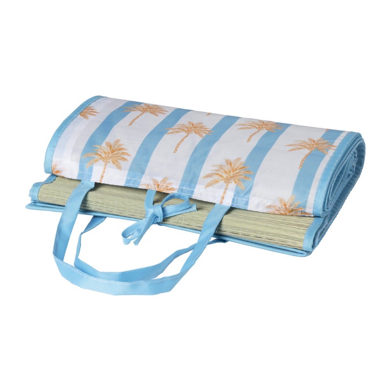 Strandmat XL - bruin/blauw - 90x170 cm