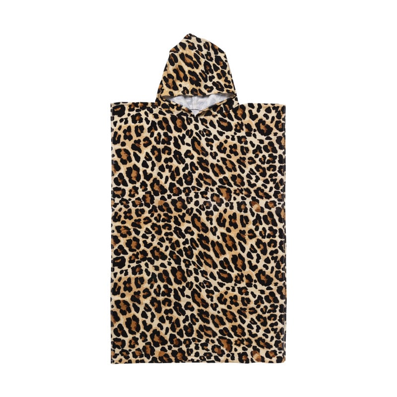 Strandponcho luipaard - multikleur - 75x220 cm