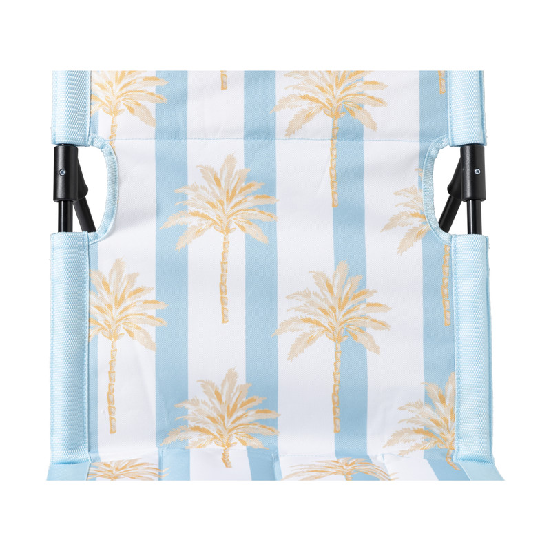 Strand ligbed palmboom - blauw - 41x39x39 cm