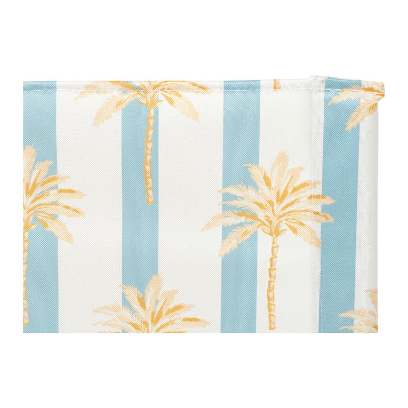 Strandstoeltje palmboom - blauw/wit - 45x45x46 cm
