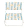 Strandstoeltje palmboom - blauw/wit - 45x45x46 cm