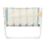 Strandstoeltje palmboom - blauw/wit - 45x45x46 cm