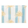 Strandstoeltje palmboom - blauw/wit - 45x45x46 cm