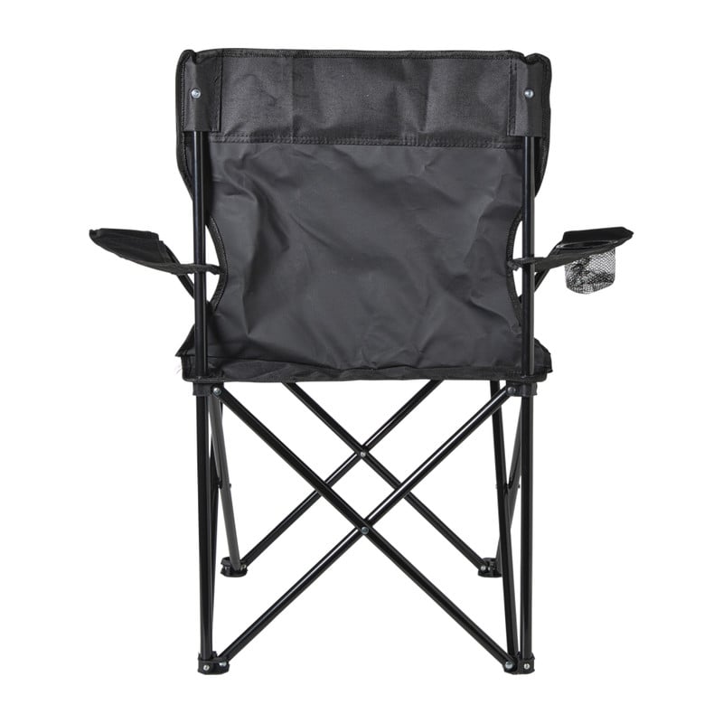 Opvouwbare campingstoel - zwart - 80x75x50 cm