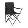 Opvouwbare campingstoel - zwart - 80x75x50 cm