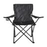 Opvouwbare campingstoel - zwart - 80x75x50 cm