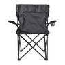 Opvouwbare campingstoel - zwart - 80x75x50 cm