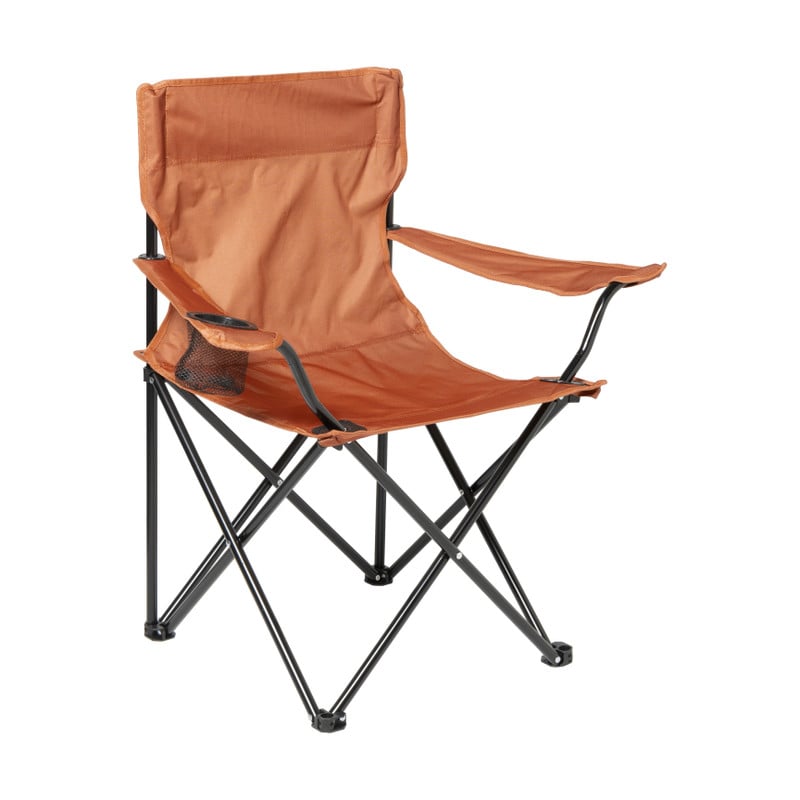 Opvouwbare campingstoel - oranje - 80x75x50 cm