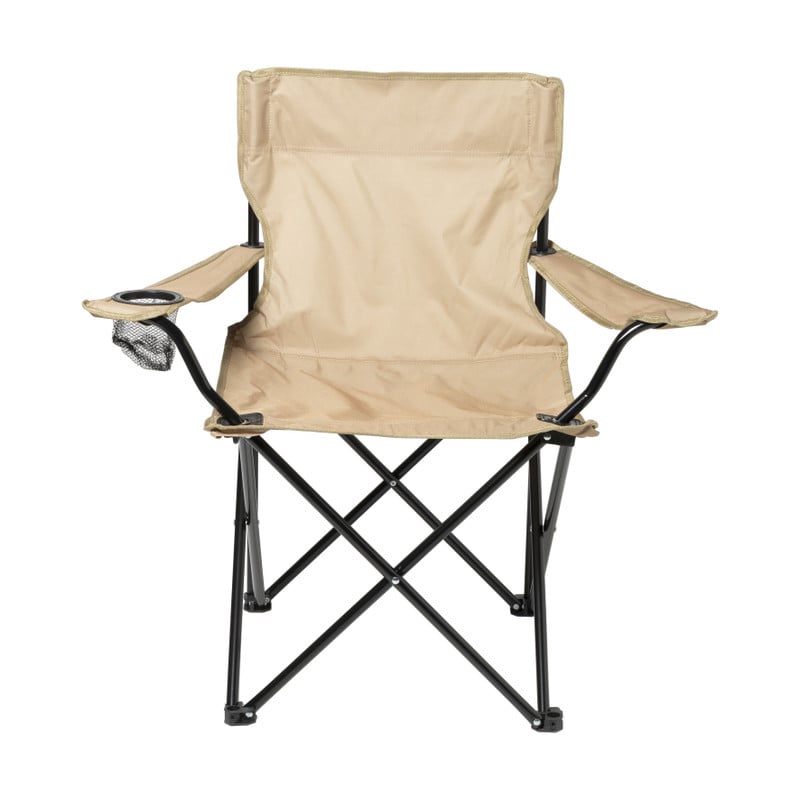 Opvouwbare campingstoel - beige - 80x75x50 cm