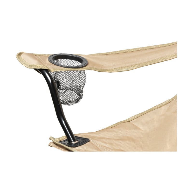 Opvouwbare campingstoel - beige - 80x75x50 cm