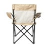 Opvouwbare campingstoel - beige - 80x75x50 cm